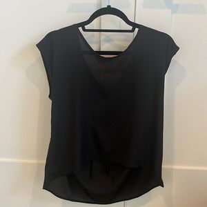 Black back bow tie shirt